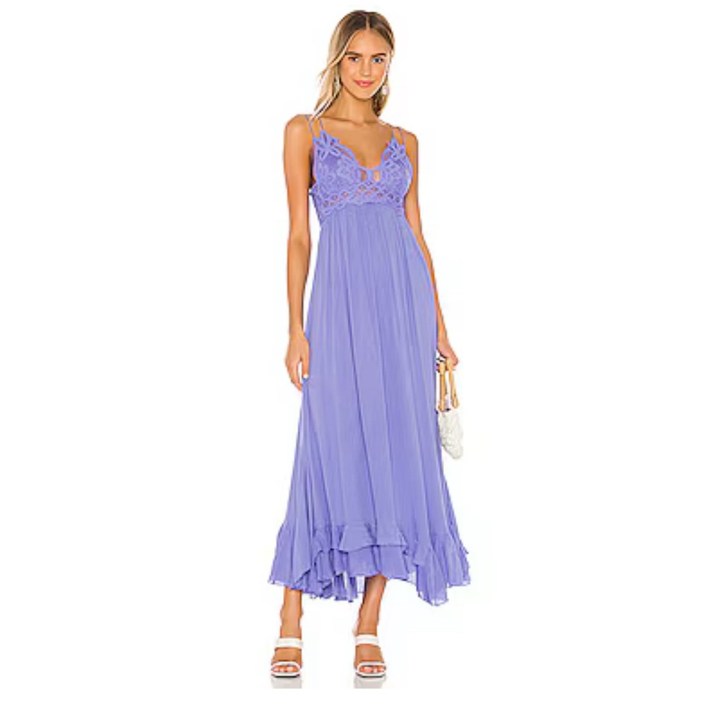 Free people Adella Lavender Lace Maxi Dress